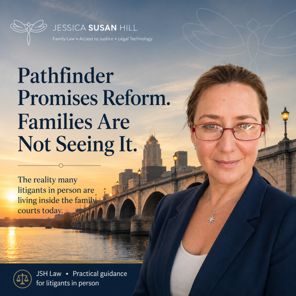 Illustration representing Pathfinder family court reform, Cafcass pressures, and children caught in private family law proceedings