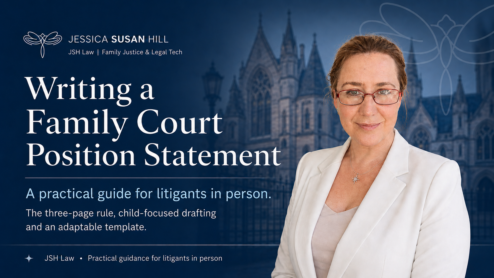Family court witness statement being prepared alongside organised evidence and court documents