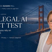 JSH Law graphic for The Legal AI Trust Test, explaining seven checks before relying on ChatGPT or other AI-generated material in court