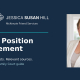 Jessica Susan Hill beside the approved JSH Law dragonfly logo and the headline Your Position Statement on a navy background.