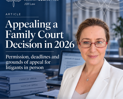 JSH Law article image featuring Jessica Susan Hill for a guide to appealing a Family Court decision, including permission to appeal, deadlines and grounds of appeal.