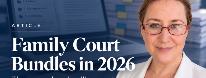 JSH Law article image featuring Jessica Susan Hill for a guide to Family Court bundles, 2026 deadlines, evidence and hearing preparation for litigants in person.