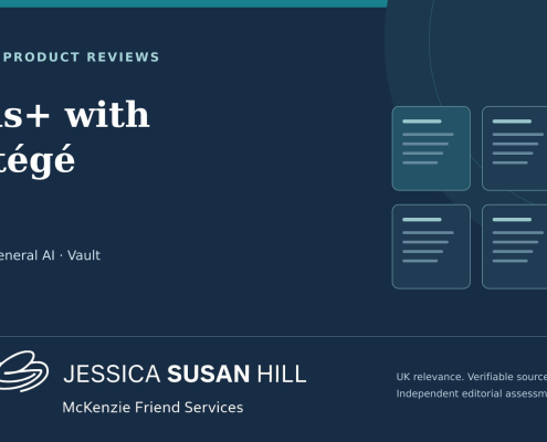 JSH Law cover for Lexis+ with Protégé, with document illustrations and Jessica Susan Hill’s dragonfly logo.